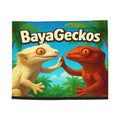 Velveteen Plush Blanket — BayaGeckos Colorful Gecko Plush Throw for Kids & Reptile Lovers