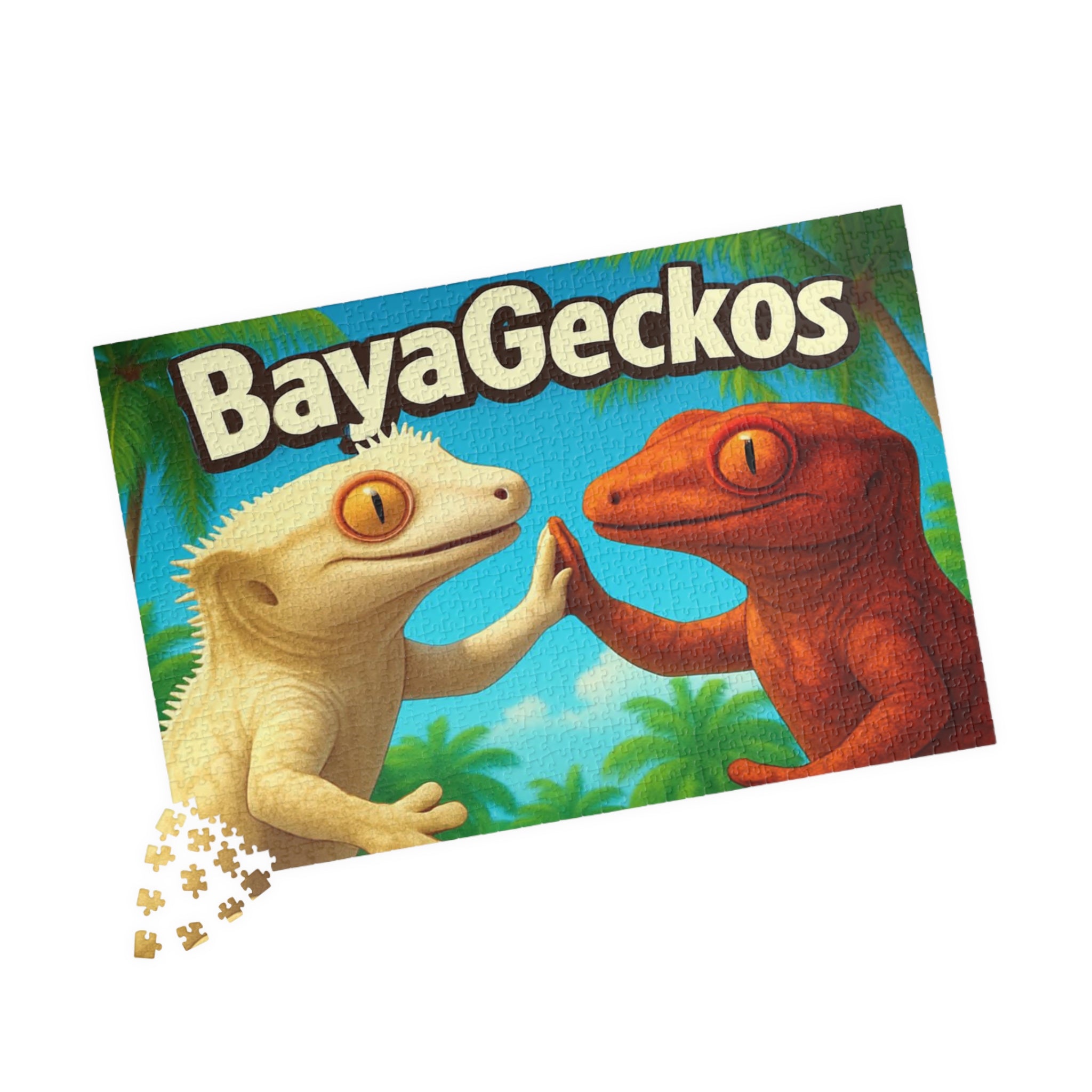 BayaGeckos Tropical Gecko Jigsaw Puzzle — 110/252/520/1014-Piece Keepsake
